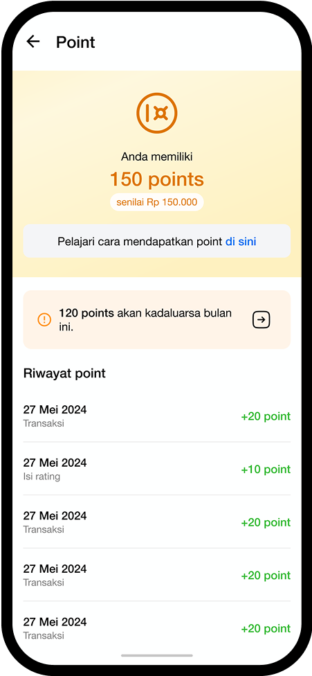 Loyalty Point History
